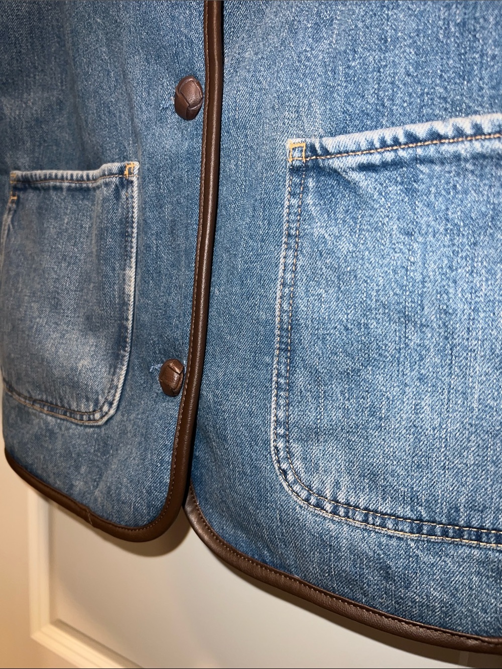 Madewell Reversible Denim & Sherpa Jacket in Petersburg Wash & Rigid Size S NWT - Picture 9 of 16